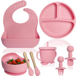 SET VAJILLA ROSA BEBÉ