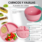 SET VAJILLA ROSA BEBÉ