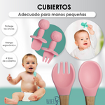 SET VAJILLA ROSA BEBÉ